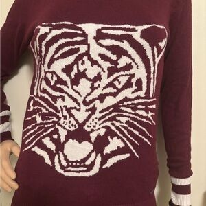 Garage Burgundy Tiger Sweater